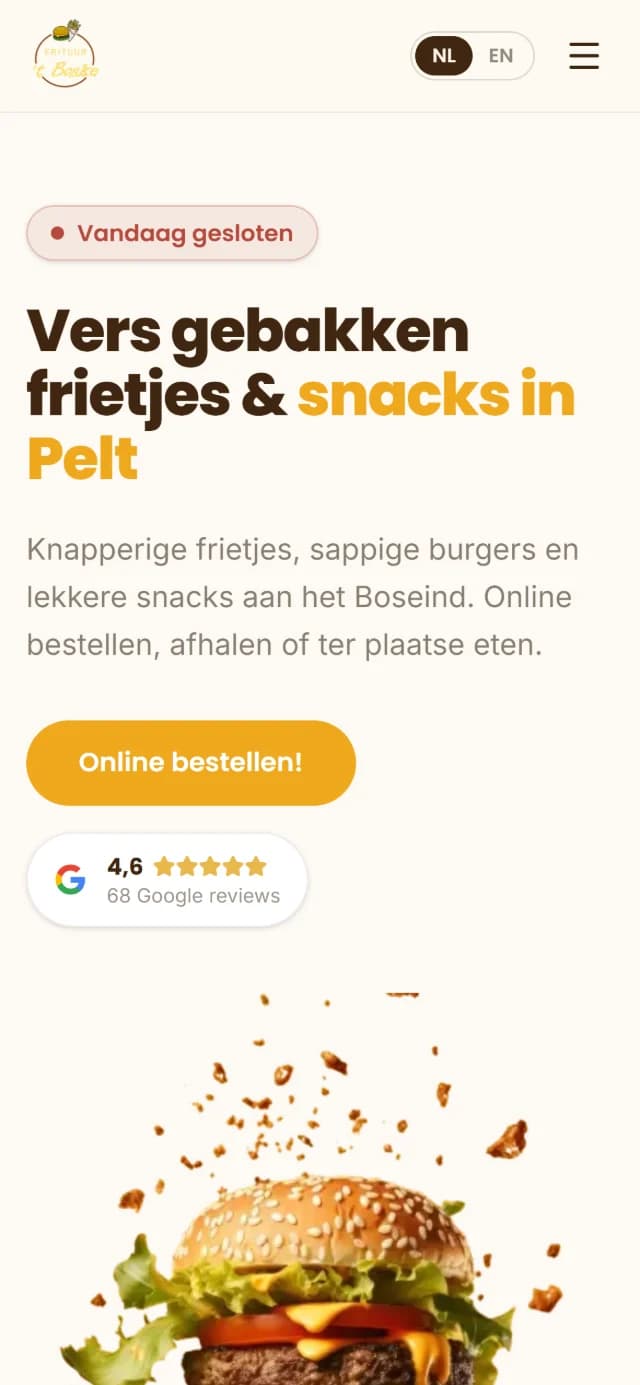 Vers gebakken frietjes & snacks in Pelt